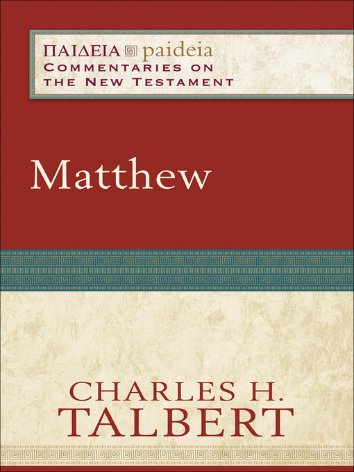 Title details for Matthew by Charles H. Talbert - Available